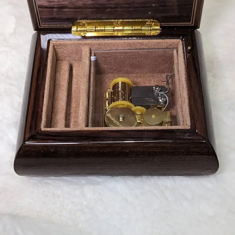 Sorrento Marquetry Inlay Flowers Jewelry Trinket Box 5